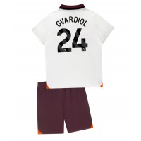Manchester City Josko Gvardiol #24 Vonkajší Detský futbalový dres 2023-24 Krátky Rukáv (+ trenírky)